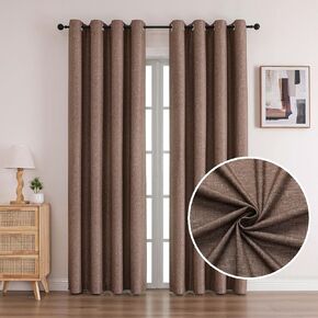 Grommet Blackout Curtains 84 Inch Length 2 Panels Set, Grommet Window Curtains for Living Room Thermal Insulated Blackout Curtains,W 52xL 84 Inch