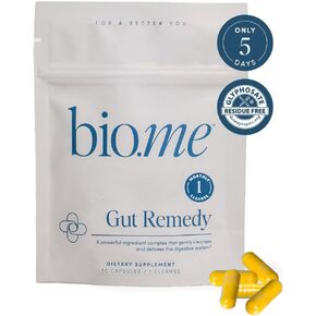 Gut Remedy Capsules (1 Monthly Cleanse) Gut Cleanse with Magnesium Citrate, Berberine, Immunolin, L-Glutamine - 5 Day Cleanse & Reset Digestive System, Remove Waste, Rebalance Gut Microbiome