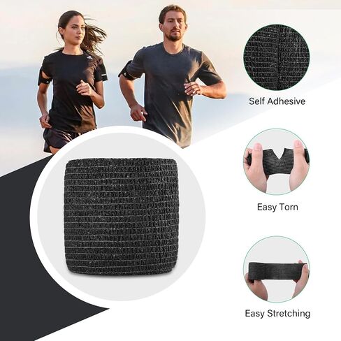 Self Adherent Cohesive Bandages 2" X 5 Yards Elastic Self Adherent Tape, Athletic Tape Skin Color 6 Rolls Used for Wraps, Sports Tape in Saudi Arabia