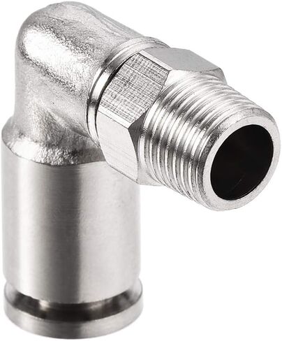 uxcell Push to Connect Tube Fitting 6mm Tube to 1/8PT Male Elbow L Shape 4Pcs in Saudi Arabia