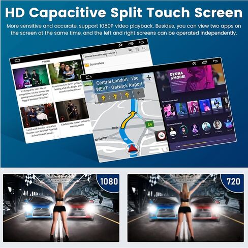 Roinvou 2+64G Android CarPlay Stereo for 07-12 Ford Escape/08-10 Mercury Mariner/08-12 Mazda Tribute, 9'' Touch Screen in-Dash GPS Navigation with Wireless CarPlay Android Auto Mirror Link BT RDS AHD in Saudi Arabia