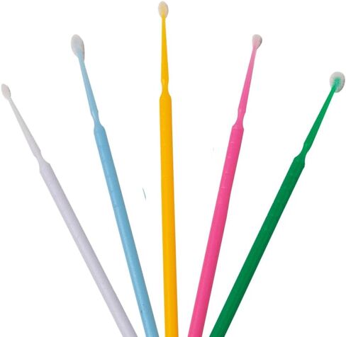 Bendable Micro Applicator, Fine Tip, Disposable, Bendable Neck for Precision Application - Latex-Free Microbrush Swabs for Dental, Medical, and Cosmetic Use - Green, Pack of 1 in Kuwait