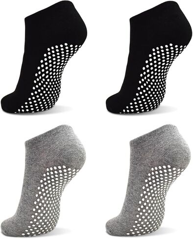 ELUTONG Sticky Barre Grips Slipper Socks 1-3 Pack Non Slip with grippers Yoga Pilates Ballet Skid for Women in Saudi Arabia