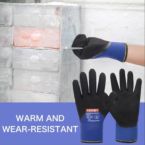 2 Pairs Winter Work Gloves for Men and Women, Freezer Gloves for Work Below Zero, Thermal Insulated, Super Grip in Kuwait