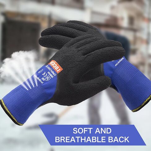 2 Pairs Winter Work Gloves for Men and Women, Freezer Gloves for Work Below Zero, Thermal Insulated, Super Grip in Kuwait