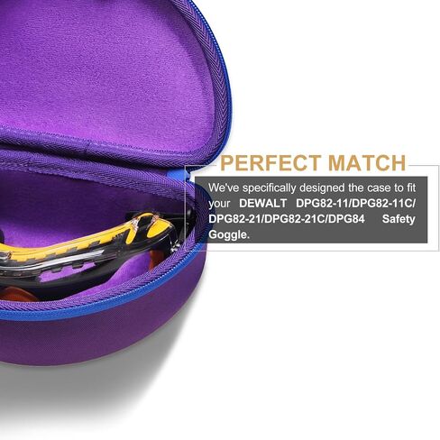 LTGEM Safety Glasses Case for Dewalt DPG82/DPG82-11/DPG82-11C/DPG82-11D/DPG82-21/DPG82-21C/DPG82-21D/DPG84 (Case Only) in Kuwait