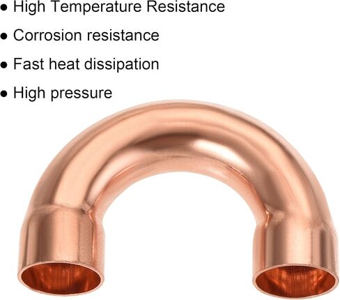 MECCANIXITY 180 Degree Return Bend Copper Fitting Welded Elbow Connection, 3/4 Inch ID for HVAC Refrigeration, Pack of 2 in Saudi Arabia