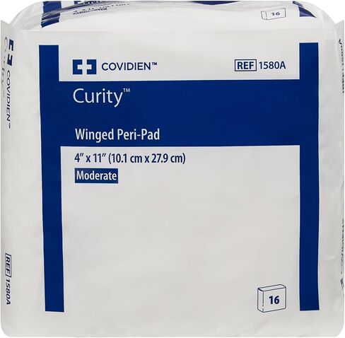Covidien 1580A Curity وسادة محيطية مجنحة، مقاس 4 × 11 بوصة، عبوة من 16 قطعة in Kuwait