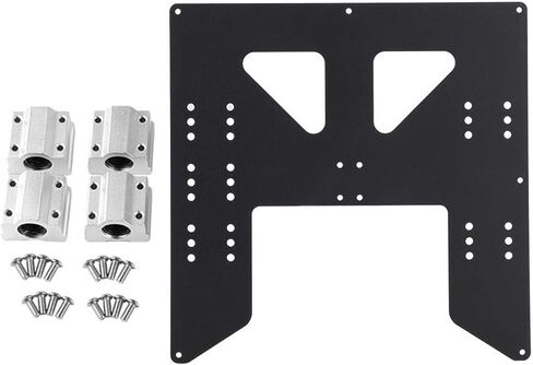 مجموعة لوحة دعم السرير الساخن من ASHATA Z Axis، سرير سخان الأجزاء ثلاثية الأبعاد من Prusa i3 Anet A8 A6 قطع غيار الطابعة ثلاثية الأبعاد من الألومنيوم مع منزلق SC8UU ومسامير، أسود in Saudi Arabia