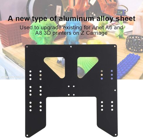 مجموعة لوحة دعم السرير الساخن من ASHATA Z Axis، سرير سخان الأجزاء ثلاثية الأبعاد من Prusa i3 Anet A8 A6 قطع غيار الطابعة ثلاثية الأبعاد من الألومنيوم مع منزلق SC8UU ومسامير، أسود in Saudi Arabia