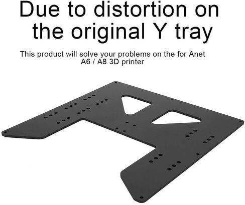 مجموعة لوحة دعم السرير الساخن من ASHATA Z Axis، سرير سخان الأجزاء ثلاثية الأبعاد من Prusa i3 Anet A8 A6 قطع غيار الطابعة ثلاثية الأبعاد من الألومنيوم مع منزلق SC8UU ومسامير، أسود in Saudi Arabia