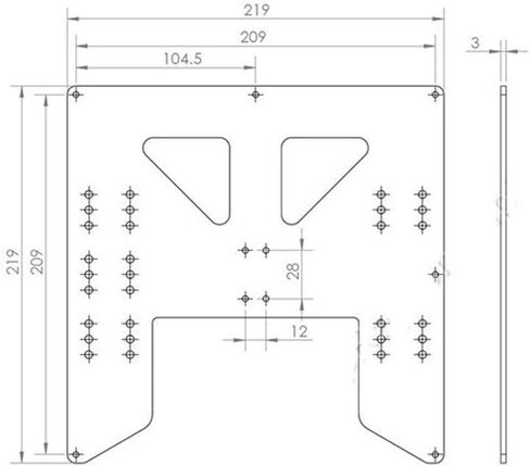 مجموعة لوحة دعم السرير الساخن من ASHATA Z Axis، سرير سخان الأجزاء ثلاثية الأبعاد من Prusa i3 Anet A8 A6 قطع غيار الطابعة ثلاثية الأبعاد من الألومنيوم مع منزلق SC8UU ومسامير، أسود in Saudi Arabia