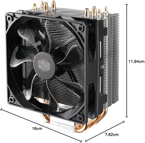 Cooler Master RR-212L-16PR-R1 Hyper 212 LED CPU Cooler with PWM Fan, Four Direct Contact Heat Pipes, Unique Blade Design and Red LEDs in Saudi Arabia