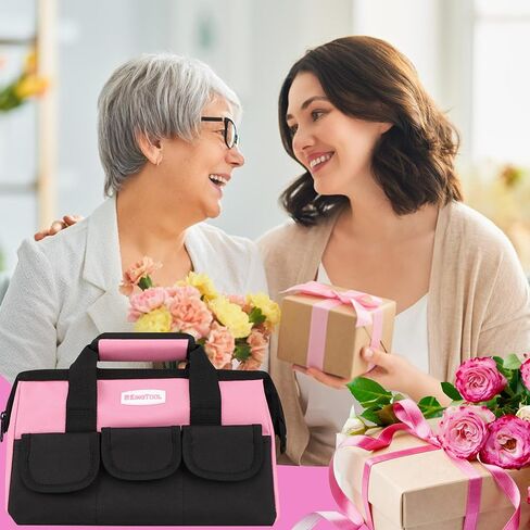 KingTool 275-Piece Pink Tool Set - Pink Tool Kit with 12" Wide Mouth Open Pink Tool Storage Bag, Womens Tool Kit for House, Perfect for DIY Projects & Home Repairs in Saudi Arabia