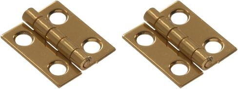 851185 3/4-Inch x 5/8-Inch Solid Brass Narrow Hinge, Bright, Brass Finish in Saudi Arabia