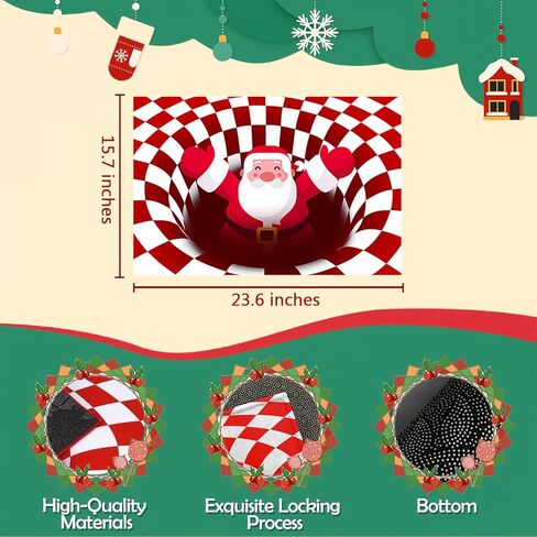 عيد الميلاد باب حصيرة سانتا كلوز باب الحصير 3D طباعة مضحك الأحمر والأبيض منقوشة البساط عيد الميلاد عدم الانزلاق مدخل ممسحة للمطبخ المنزل الحمام السجاد ديكورات الإمدادات in Kuwait
