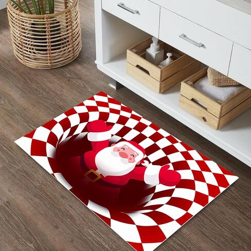عيد الميلاد باب حصيرة سانتا كلوز باب الحصير 3D طباعة مضحك الأحمر والأبيض منقوشة البساط عيد الميلاد عدم الانزلاق مدخل ممسحة للمطبخ المنزل الحمام السجاد ديكورات الإمدادات in Kuwait