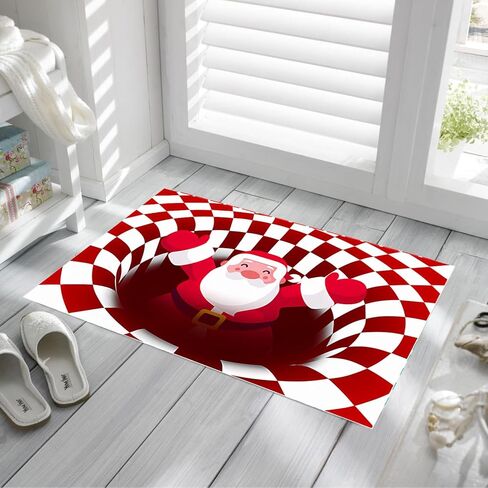 عيد الميلاد باب حصيرة سانتا كلوز باب الحصير 3D طباعة مضحك الأحمر والأبيض منقوشة البساط عيد الميلاد عدم الانزلاق مدخل ممسحة للمطبخ المنزل الحمام السجاد ديكورات الإمدادات in Kuwait