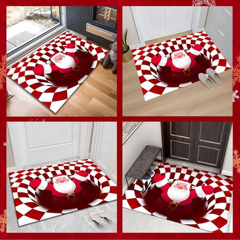 عيد الميلاد باب حصيرة سانتا كلوز باب الحصير 3D طباعة مضحك الأحمر والأبيض منقوشة البساط عيد الميلاد عدم الانزلاق مدخل ممسحة للمطبخ المنزل الحمام السجاد ديكورات الإمدادات in Kuwait