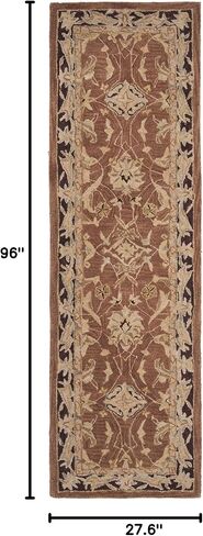 SAFAVIEH Anatolia Collection Runner Rug - 2'3" x 8', Brown & Plum, Handmade Traditional Oriental Wool, Ideal for High Traffic Areas in Living Room, Bedroom (AN545A) in Saudi Arabia