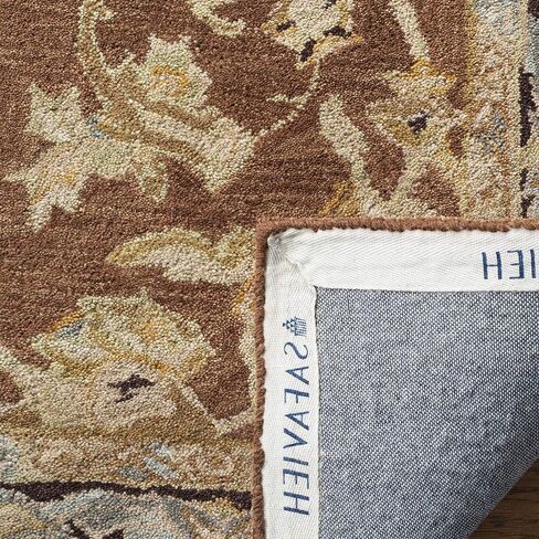 SAFAVIEH Anatolia Collection Runner Rug - 2'3" x 8', Brown & Plum, Handmade Traditional Oriental Wool, Ideal for High Traffic Areas in Living Room, Bedroom (AN545A) in Saudi Arabia