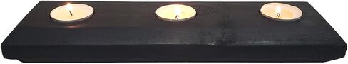 Modern Boat Silhouette Profile 3 Tea Light Candle Holder, 12 inches (Aged Barrel Gray) in Saudi Arabia