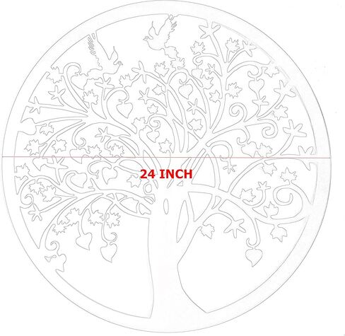 Bellaa Metal Wall Art, Metal Art Wall Decor, Outdoor Metal Wall Art, Metal Wall Art for Living Room, Black Metal Wall Art, Metal Tree Wall Art, Circle Of Life-Metal Tree Wall Art, Sculptures 24 inch in Kuwait