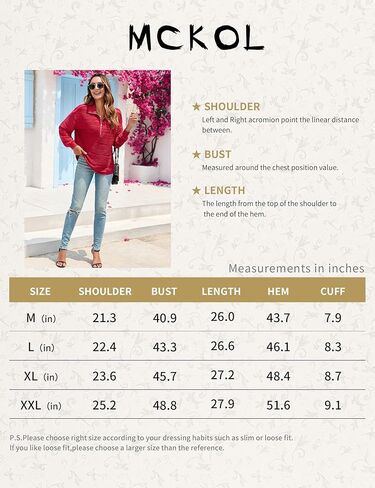 MCKOL سويت شيرت نسائي كاجوال نصف سحاب بلوفر ربع سحاب هوديس أزياء الخريف والشتاء ملابس عصرية in Kuwait