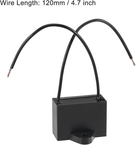 CBB61 4uF Ceiling Fan Capacitor 250V AC 40/85/21 ±5% 50/60Hz Cylinder 38x28x18mm with 2 Wires Metalized Polypropylene Film Capacitors for Electric Fan Pump Motor Generator,1 PCS in Saudi Arabia