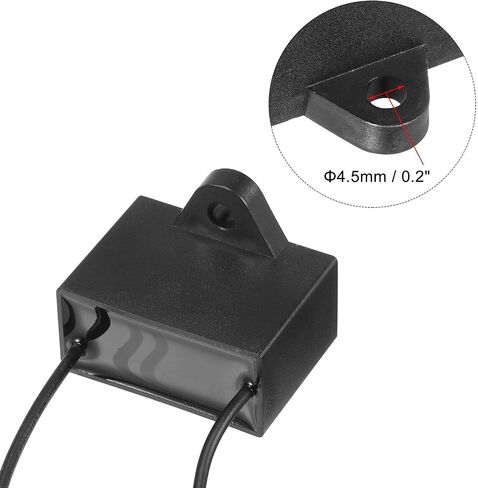 CBB61 4uF Ceiling Fan Capacitor 250V AC 40/85/21 ±5% 50/60Hz Cylinder 38x28x18mm with 2 Wires Metalized Polypropylene Film Capacitors for Electric Fan Pump Motor Generator,1 PCS in Saudi Arabia