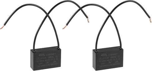 CBB61 4uF Ceiling Fan Capacitor 250V AC 40/85/21 ±5% 50/60Hz Cylinder 38x28x18mm with 2 Wires Metalized Polypropylene Film Capacitors for Electric Fan Pump Motor Generator,1 PCS in Saudi Arabia