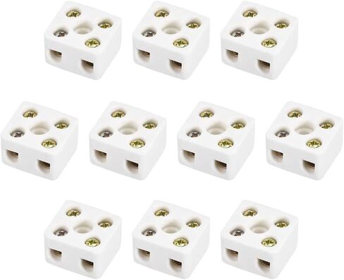 2 Way High Temp Wire Connectors,Ceramic Connector for Wiring,21.5x19.5x14.2mm,10pcs in Saudi Arabia