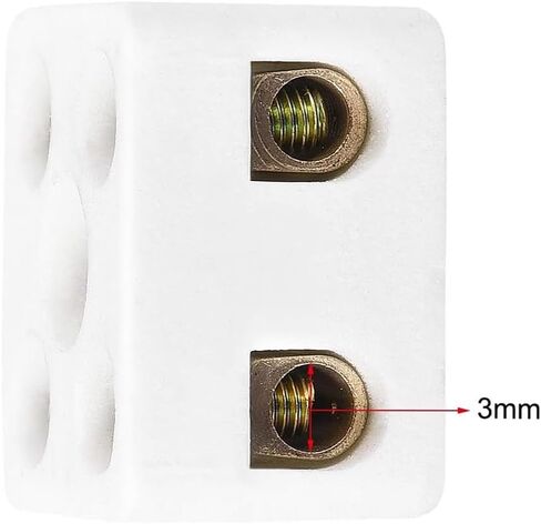 2 Way High Temp Wire Connectors,Ceramic Connector for Wiring,21.5x19.5x14.2mm,10pcs in Saudi Arabia
