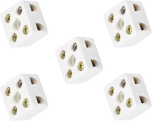 2 Way High Temp Wire Connectors,Ceramic Connector for Wiring,21.5x19.5x14.2mm,10pcs in Saudi Arabia