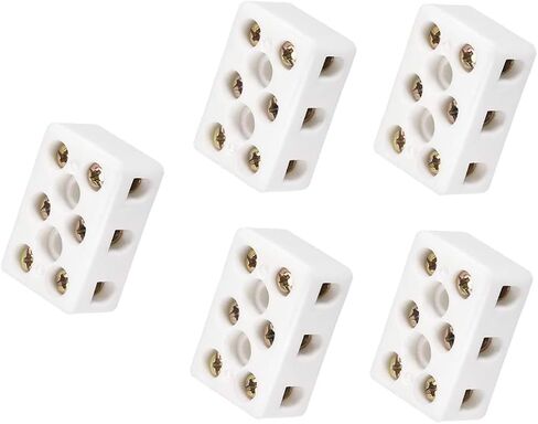 2 Way High Temp Wire Connectors,Ceramic Connector for Wiring,21.5x19.5x14.2mm,10pcs in Saudi Arabia