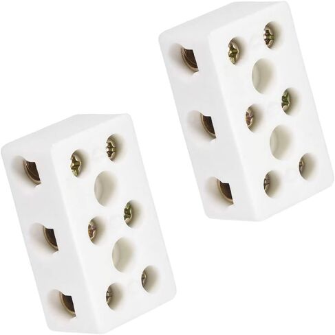 2 Way High Temp Wire Connectors,Ceramic Connector for Wiring,21.5x19.5x14.2mm,10pcs in Saudi Arabia