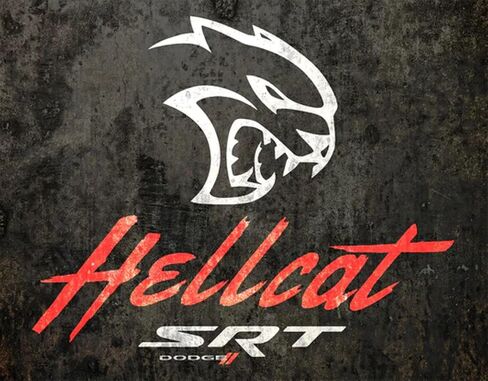 Dodge Hellcat SRT Metal Wall Sign 16" x 12.5" Made in the USA in Saudi Arabia