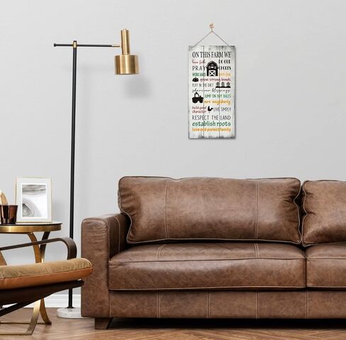 علامة لوحة خشبية لقواعد المزرعة، ديكور لافتات منزلية، لافتة خشبية معلقة لديكور المنزل، لوحة ديكور خشبية مطبوعة معلقة، لوحة حائط خشبية ريفية، لافتة ديكور منزل المزارع، ديكور حائط المزرعة in Kuwait