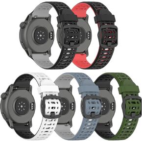 Compatible with COROS PACE 2 & COROS APEX 42mm Bands Two-Toned Silicone Breathable Replacement Sport Strap Quick-Release Wristband for COROS PACE 2 Smart Watch Women Men