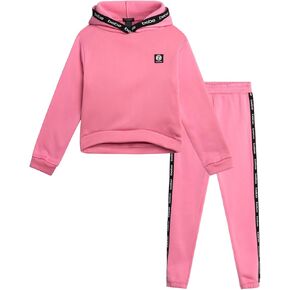 bebe Girls' Jogger Set - 2 Piece Yummy Fleece Hoodie Sweatsuit Kids Clothing Set (Size: 7-16)