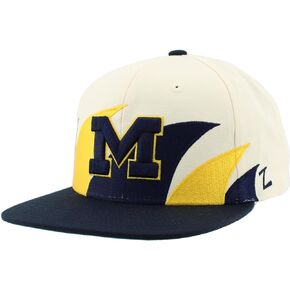 ZHATS Standard NCAA Officially Licensed Hat Flat Snapback Z11 Retro Sharktooth, Team Color, One Size