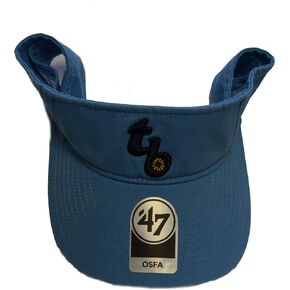 47 Tampa Bay Rays Men's Clean Up Visor Hat - MLB, Columbia Blue Golf Cap, Adustable Size
