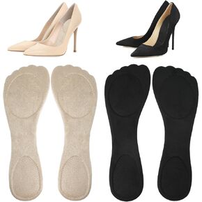 2 Pair Insoles for Heels, Heel Insoles for Women, Shoe Insoles Women,High Heel Comfort Pads,High Heel Insoles,Gel Insoles for Women Heels,Sandal Insoles,Inner Soles for Women Shoes,Insoles for Sandals