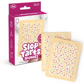 Genuine Fred SLOP TARTS, Set of 4, Compressed Kitchen Sponges, Expands When Wet, Clever and Quirky Kitchen Accessory