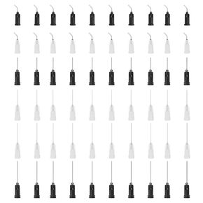 PATIKIL Blunt Tip Dispensing Needles with Bent Blunt Needle, 120 Pcs 1 Inch 0.4 Inch Industrial Liquid Dispenser Needle with Lure Lock for Refilling Liquid Ink Adhesive Glue