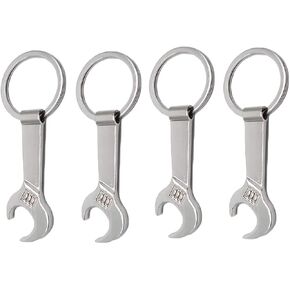 Luomorgo Creative Wrench Type Keychain Bottle Opener Zinc Alloy Bartender Bottle Opener 4PCS