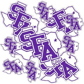 Desert Cactus Stephen F. Austin State University Stickers Lumberjacks SFA Vinyl Decals Laptop Water Bottle Car Scrapbook Sheet T3 (Type 3-1)