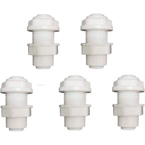 1/4" RO Water Tube Fitting,Bulkhead Connector,Quick Connect Bulkhead Connector,for RO Water system,Water filters,Water purifiers Fittings