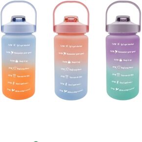 Greenbrier Ombre Water Bottles with Hydration Measurements and Flip-Top Lids, 48-oz. - 1 Bottle - colors vary