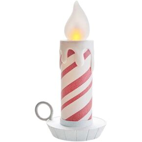 Raz Imports 2021 Peppermint Parlor 17.5 بوصة شمعة مخططة بالنعناع تعمل بالبطارية in Kuwait